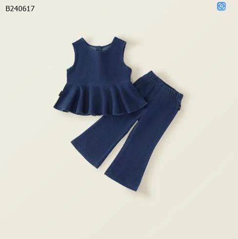 Bộ đồ denim cho bé gái nhà PREMIUM ICON-Sỉ 135k
