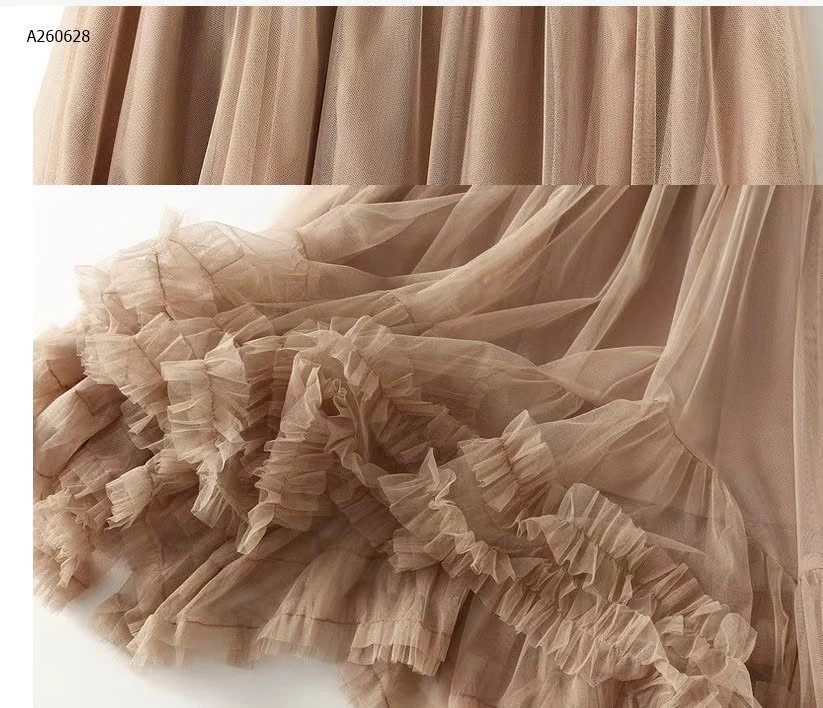 CHÂN VÁY LƯỚI DÁNG DÀI CHO NỮ ANGEL-Sỉ 179K