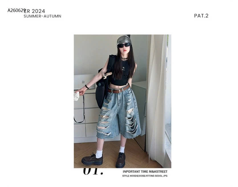 SET ÁO SÁT NÁCH + QUẦN NGỐ RÁCH BÉ GÁI - sỉ 332k/set