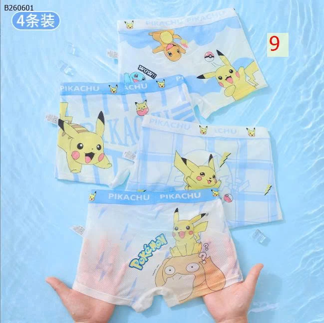 SET 4 QUẦN CHIP THÔNG HƠI BÉ TRAI-Sỉ 80k/ set 4c