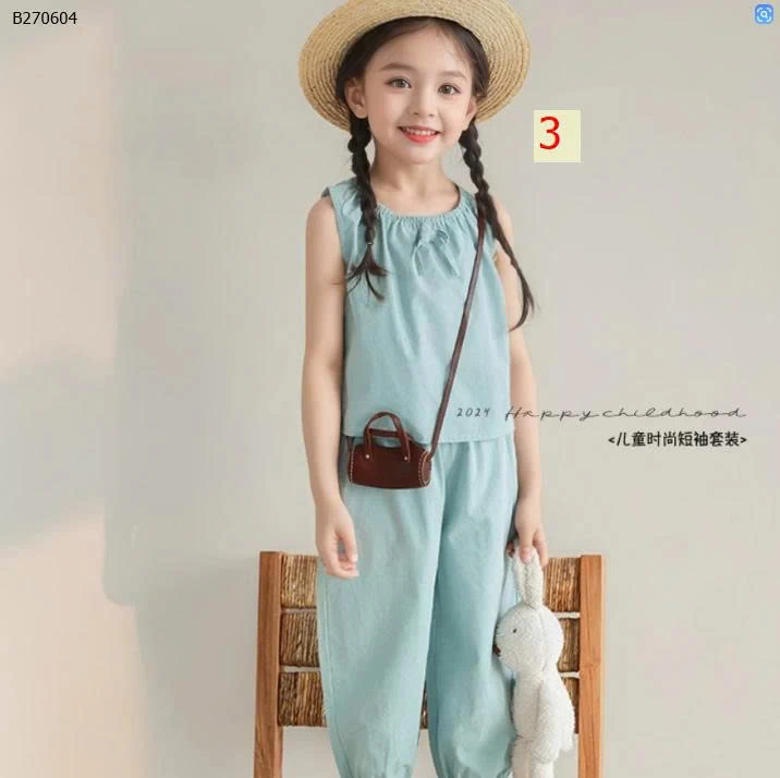 Bộ đồ mặc nhà cho bé gái- sỉ size 80-120 giá 53k/bộ size 130-150 giá 65k/bộ