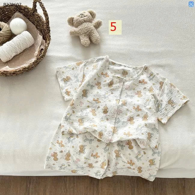  Bộ quần áo ngủ in hình cho bé -sỉ 80-110 giá 55k  sz 120-150 giá  65k
