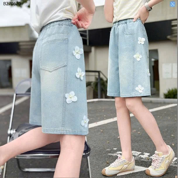 QUẦN SHORT JEAN ĐÍNH HOA - sỉ 154k