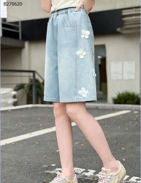 QUẦN SHORT JEAN ĐÍNH HOA - sỉ 154k