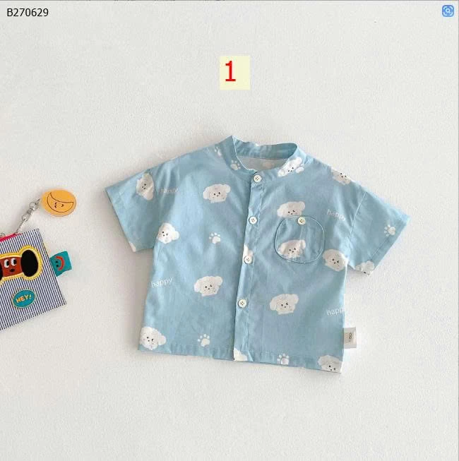 ÁO SƠ MI CỔ TÀU CHO BÉ TRAI -sỉ 111k