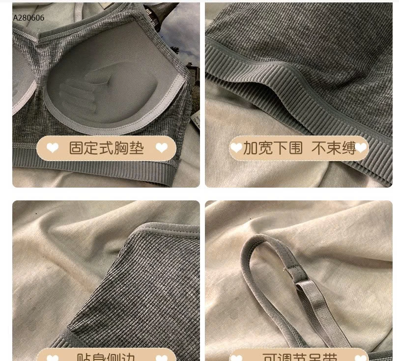 ÁO BRA LÓT NÂNG HÌNH BÀN TAY  - sỉ 105k/set 3c mix màu