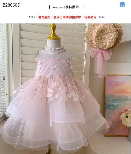 VÁY CÔNG CHÚA ĐÍNH BƯỚM-Sỉ giá 248K