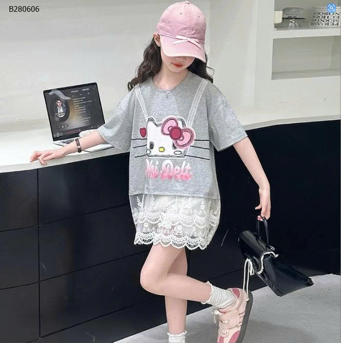 ÁO HELLO KITTY PHỐI REN-Sỉ giá 175K