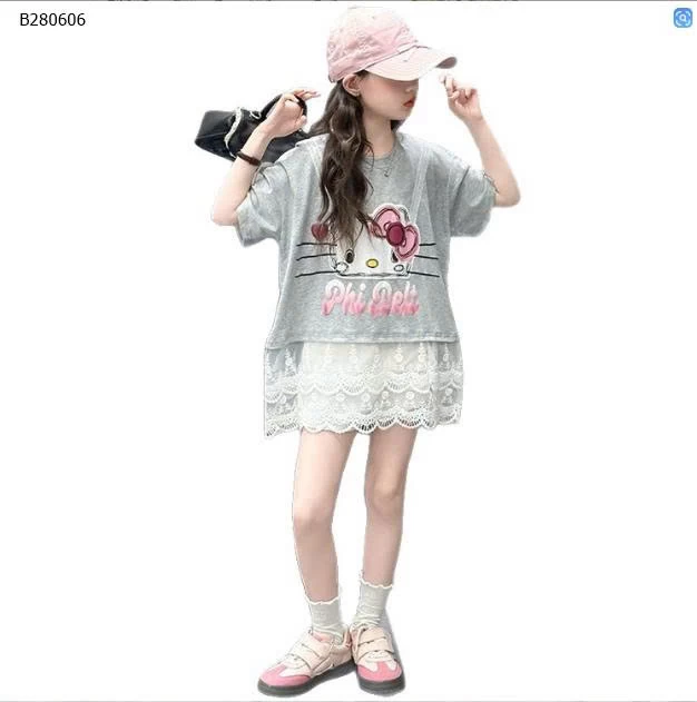 ÁO HELLO KITTY PHỐI REN-Sỉ giá 175K