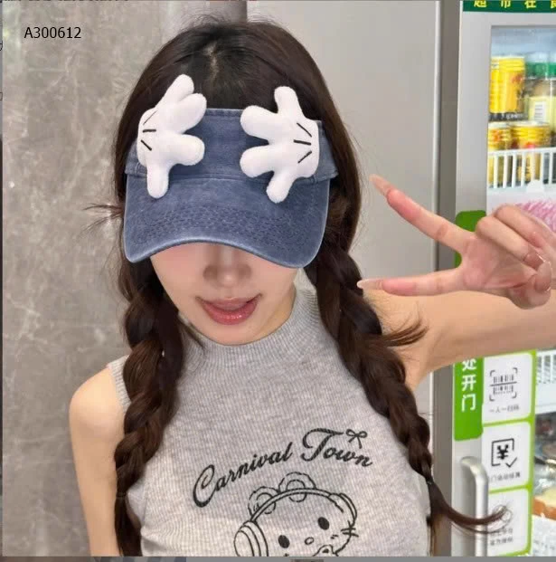 MŨ LƯỠI TRAI NỬA ĐẦU CHO NỮ  - sỉ 59k