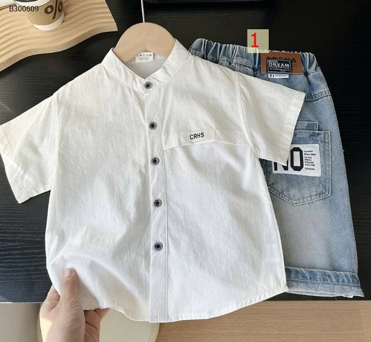 ÁO SƠ MI CỘC TAY - DÀI TAY CHO BÉ TRAI-Sỉ giá mẫu : 1-3: 112k  mẫu 4-6: 132k