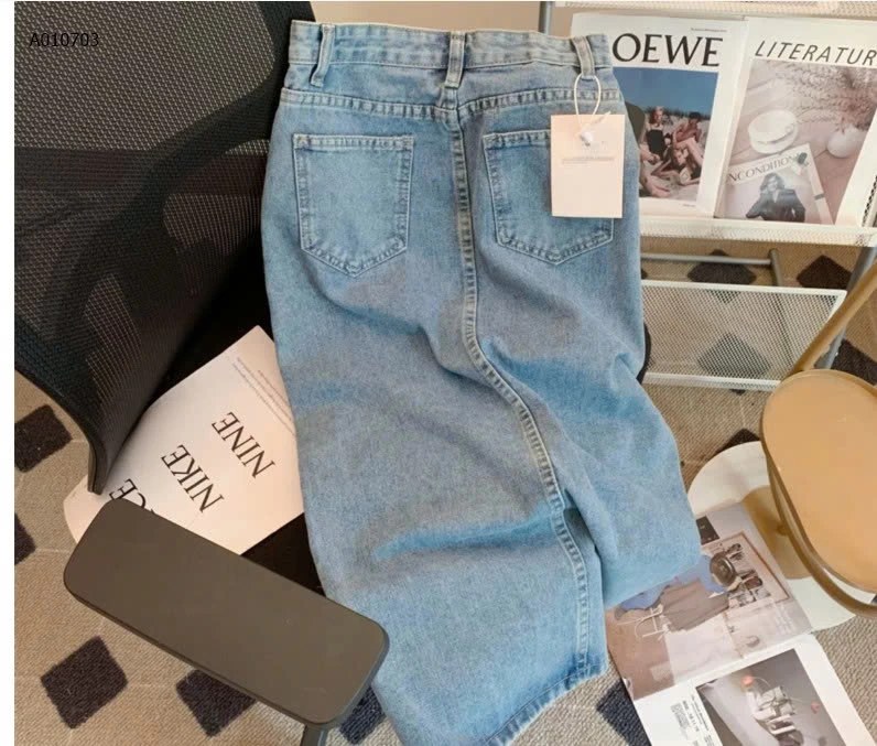 CHÂN VÁY DENIM XẺ TÀ NỮ - sỉ 135k