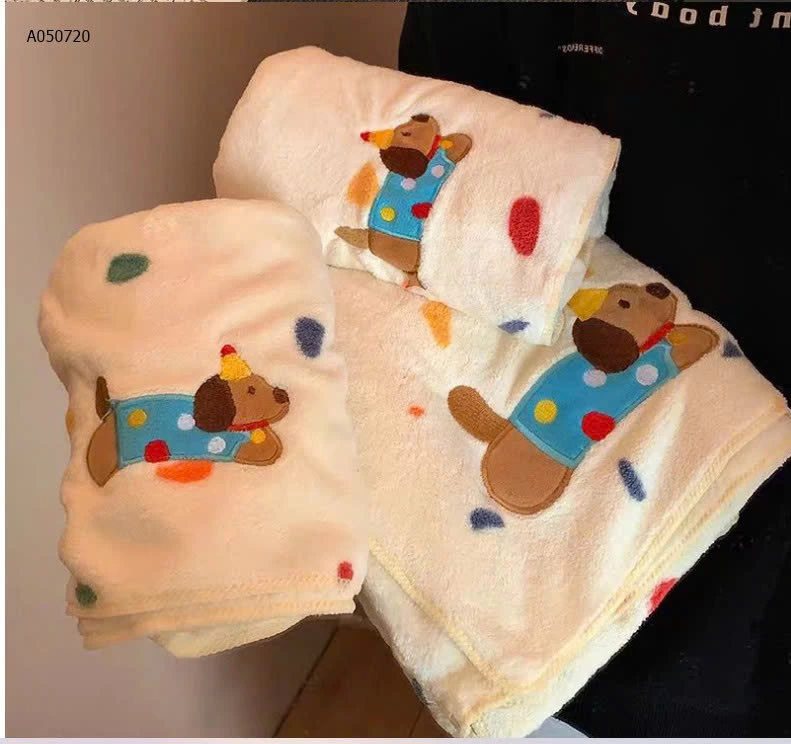 Khăn Cún Chấm Bi -Sỉ giá 80k/1 set 