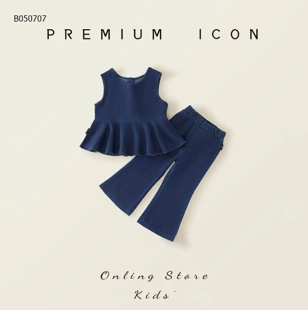 BỘ DENIM CHO BÉ GÁI HÃNG PREMIUM ICON- sỉ 146k
