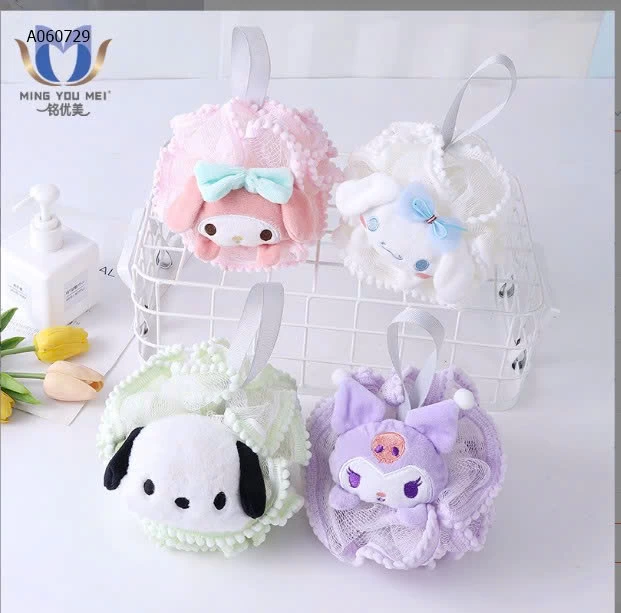 SET 3 BÔNG TẮM SANRIO  - sỉ 53k/set 3 miếng mix