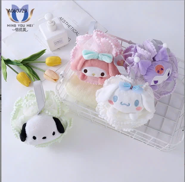 SET 3 BÔNG TẮM SANRIO  - sỉ 53k/set 3 miếng mix