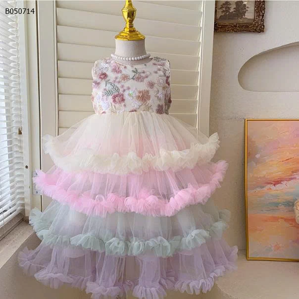 Váy hoa voan tầng -Sỉ giá 259K