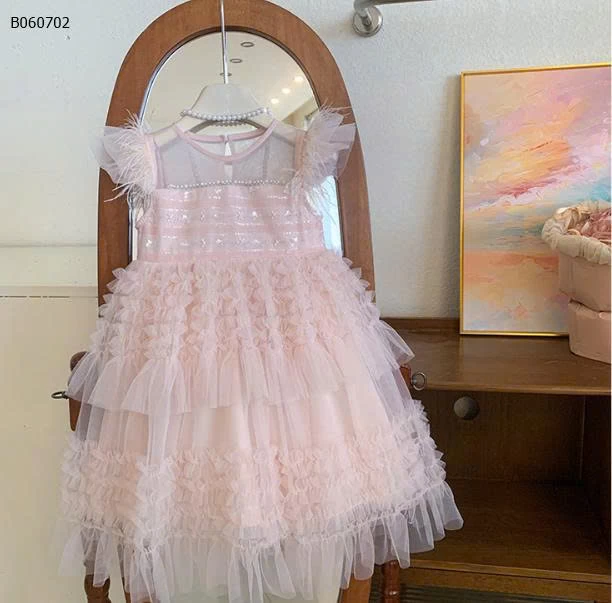 VÁY CÔNG CHÚA PHỐI TUA RUA-Sỉ giá 279K