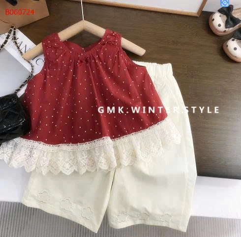 SÉT ÁO ĐỎ BI MIX QUẦN SUÔNG BG- sỉ 206k