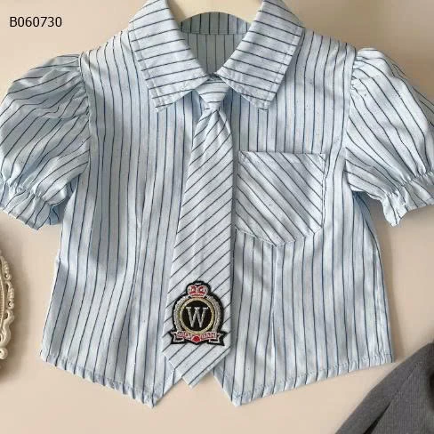 SET ÁO SƠ MI KẺ MIX CV XẾP LY BG- sỉ 187k