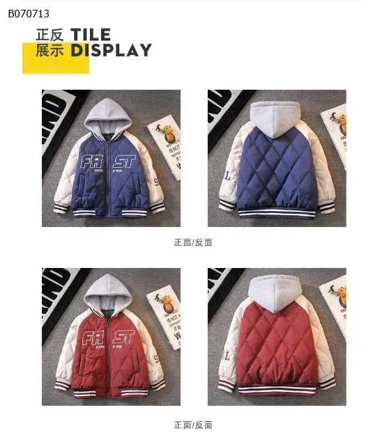 ÁO KHOÁC SIZE ĐẠI BÉ TRAI-Sỉ giá 172k