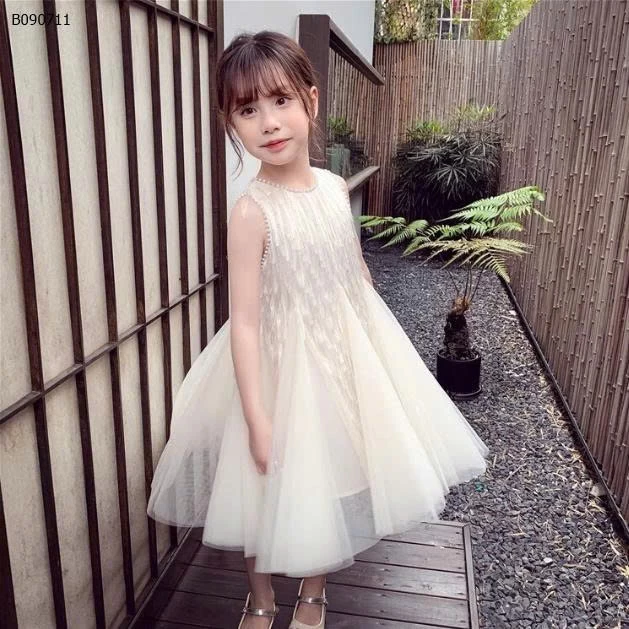 VÁY  SÁT NÁCH PHỐI VOAN BÉ GÁI CUTE  -Sỉ 199K