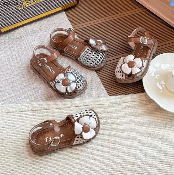 DÉP SANDAL HOA ĐAN LƯỚI BÉ GÁI-Sỉ giá sz 21-25: 132k  sz 26-30: 142k  sz 31-34: 152k 