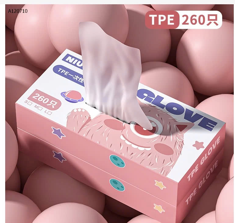 GĂNG TAY TPE hãng NIU+ - Sỉ giá 95k/1 set 2 hộp mỗi hộp 260c