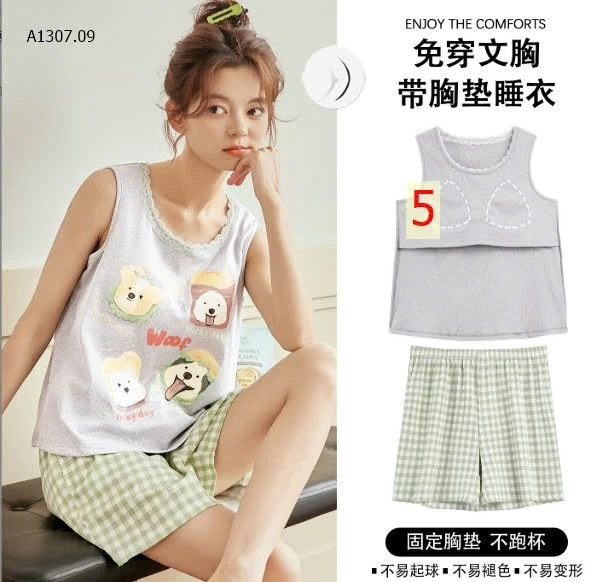 BỘ MẶC NHÀ SÁT NÁCH KÈM ĐỆM NGỰC-sỉ 149k