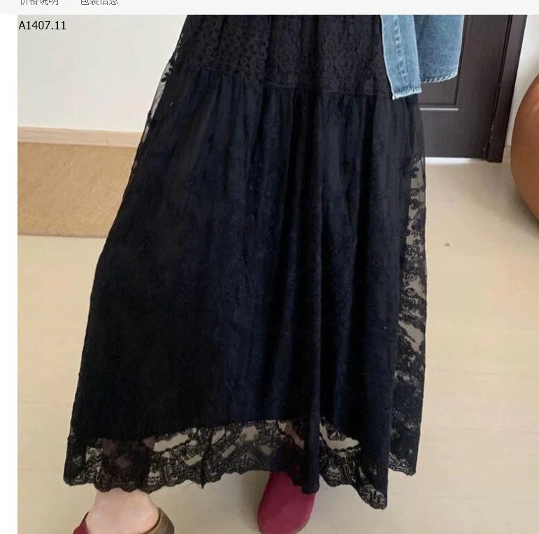 Chân váy ren dáng dài - sỉ 159k