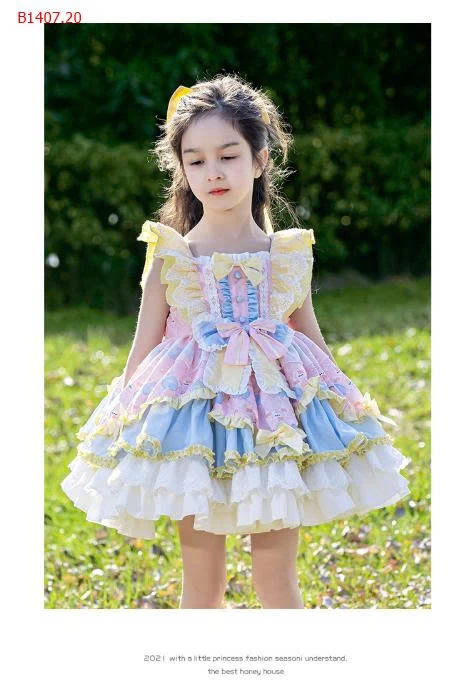Váy Công Chúa Lolita cao cấp cho bé kèm nơ tóc- sỉ 623k 