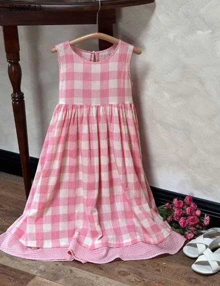 VÁY 2 DÂY KẺ CARO BG-Sỉ giá 164k