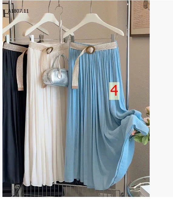 CHÂN VÁY DÀI KÈM BELT ANNA- sỉ 160k
