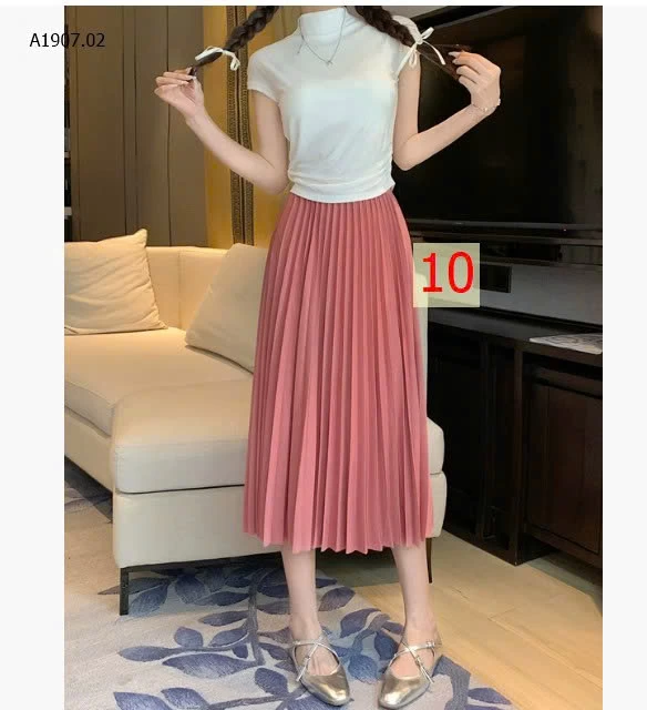 CHÂN VÁY DÀI XẾP LY - sỉ 120k