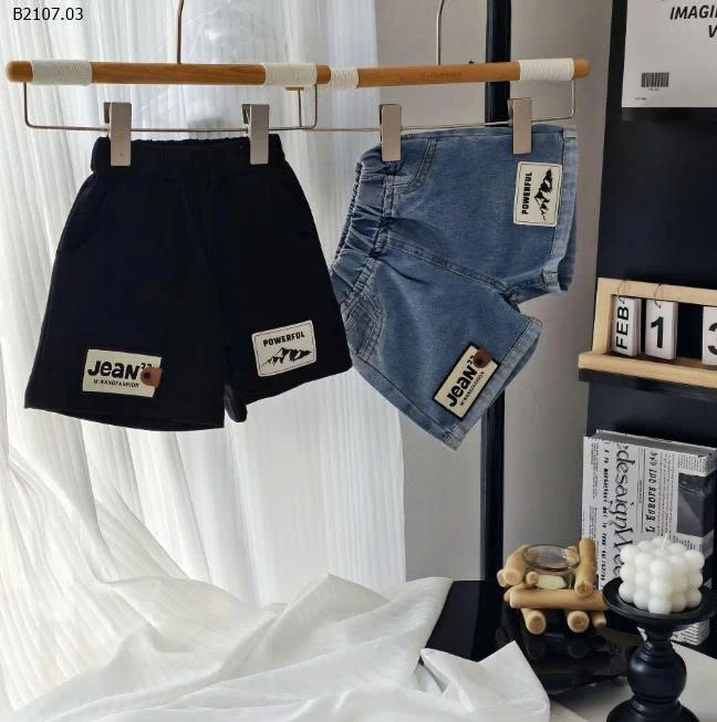 QUẦN SHORT BÉ TRAI-Sỉ giá đen: 105k  xanh: 118k 