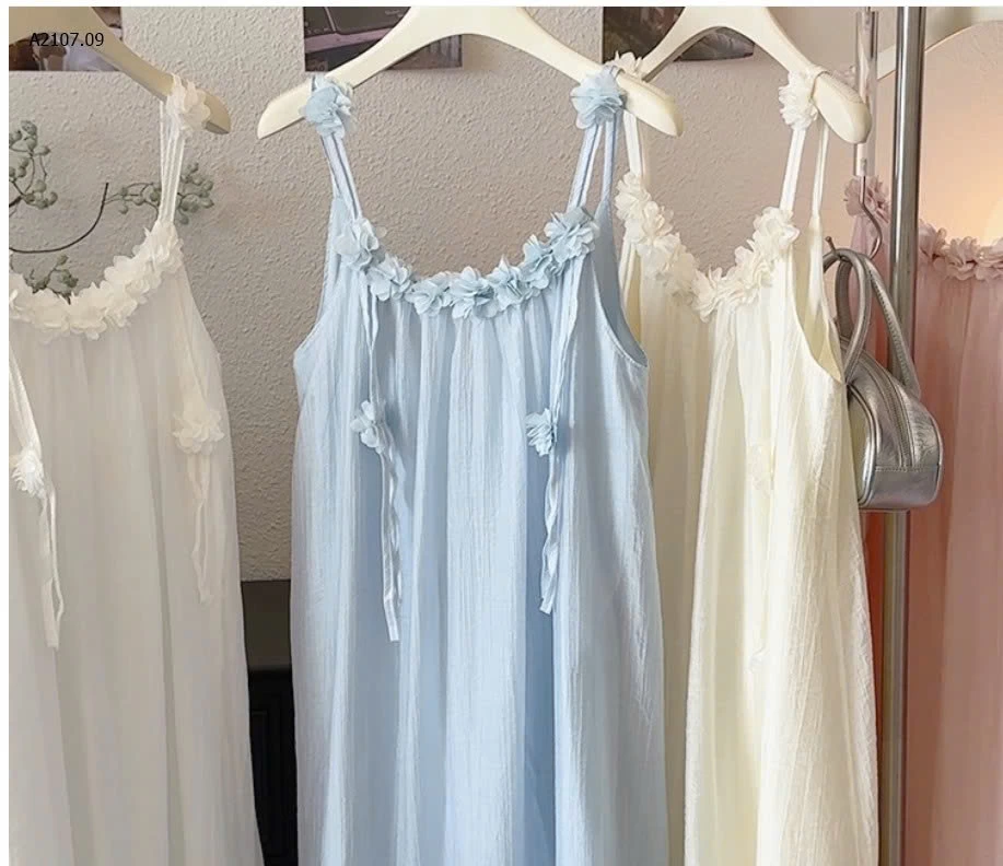 VÁY SUÔNG 2 DÂY ĐÍNH HOA ANNA - sỉ 174k