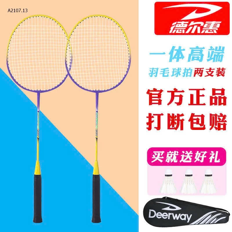 BỘ VỢT CẦU LÔNG H.ÃNG DEERWAY- Sỉ giá 88k/bộ 2 vợt tặng 2-3 quả cầu + túi đựng
