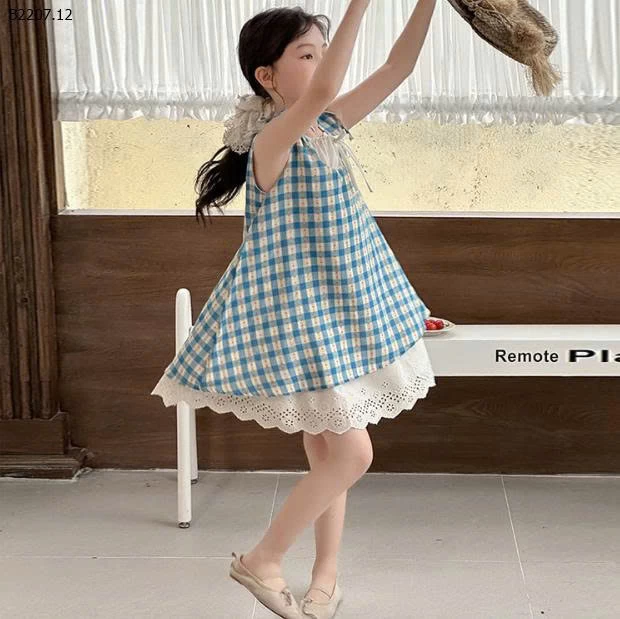 VÁY KẺ CARO CHO BÉ GÁI-Sỉ giá 183k