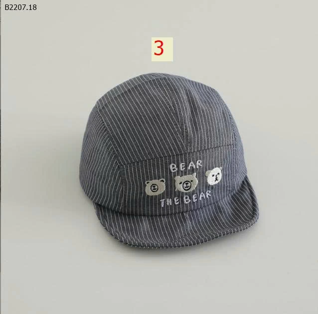 MŨ LƯỠI TRAI GẤU CHO BÉ-Sỉ giá 68k