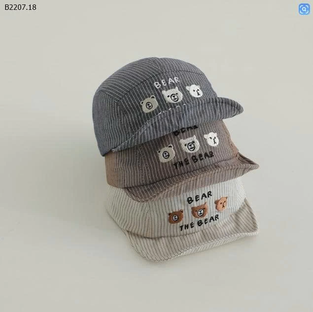 MŨ LƯỠI TRAI GẤU CHO BÉ-Sỉ giá 68k