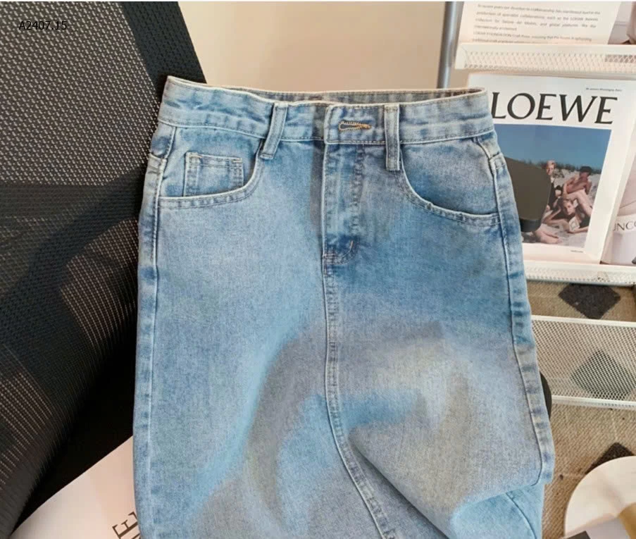 CHÂN VÁY DENIM XẺ TÀ NỮ- sỉ 135k
