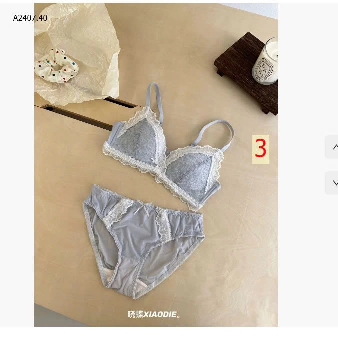  BỘ ĐỒ LÓT ĐÍNH NƠ NỮ-Sỉ giá 133K