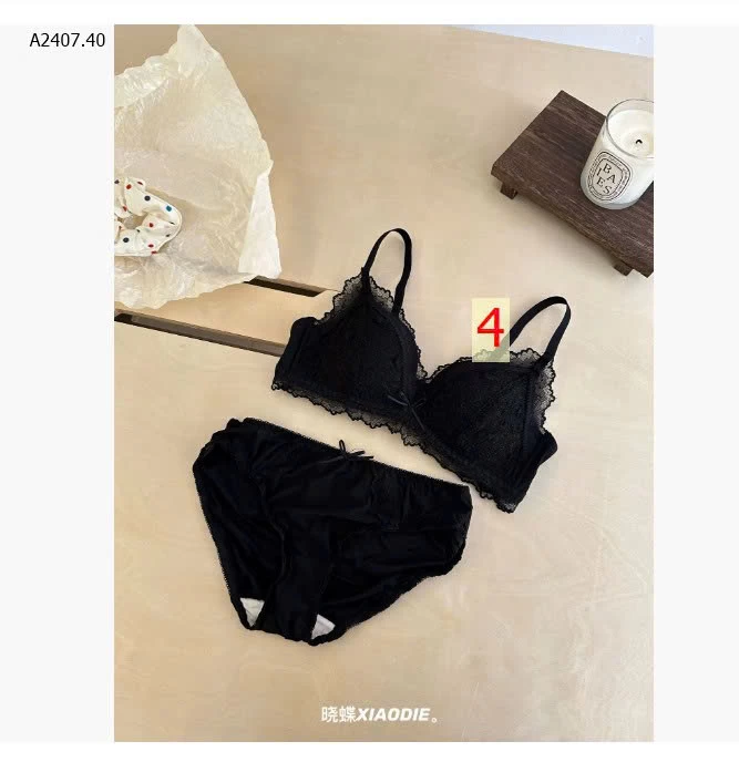  BỘ ĐỒ LÓT ĐÍNH NƠ NỮ-Sỉ giá 133K