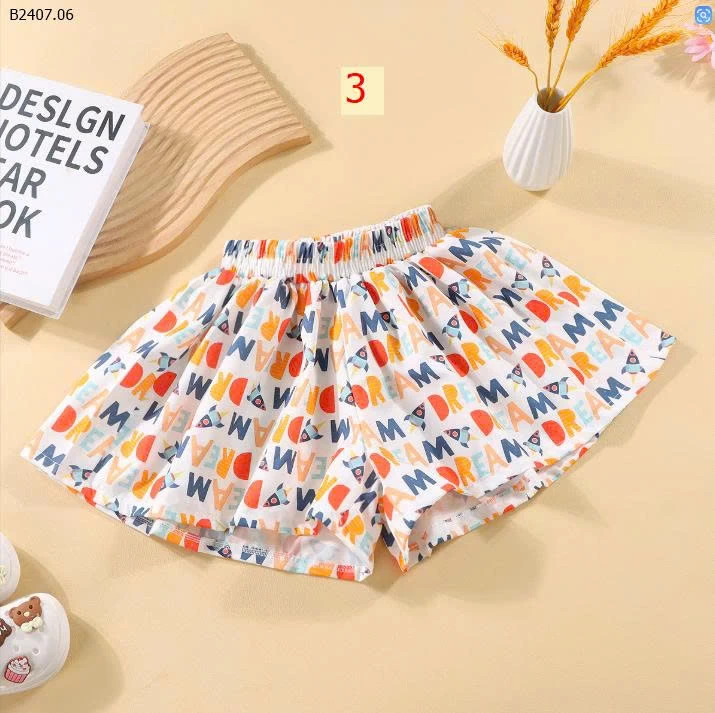 QUẦN HOẠ TIẾT ỐNG RỘNG CHO BÉ -Sỉ 45k