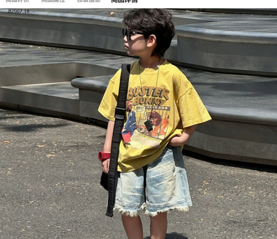 ÁO THUN VÀNG IN GẤU-Sỉ giá sz 100-140: 125k  sz 15-160: 134k 