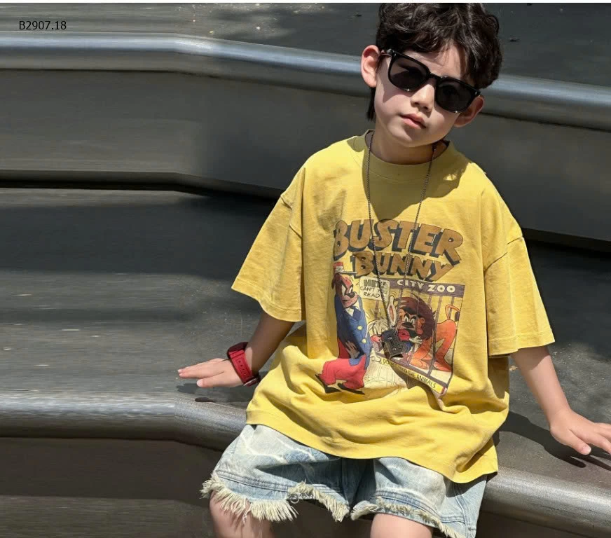 ÁO THUN VÀNG IN GẤU-Sỉ giá sz 100-140: 125k  sz 15-160: 134k 