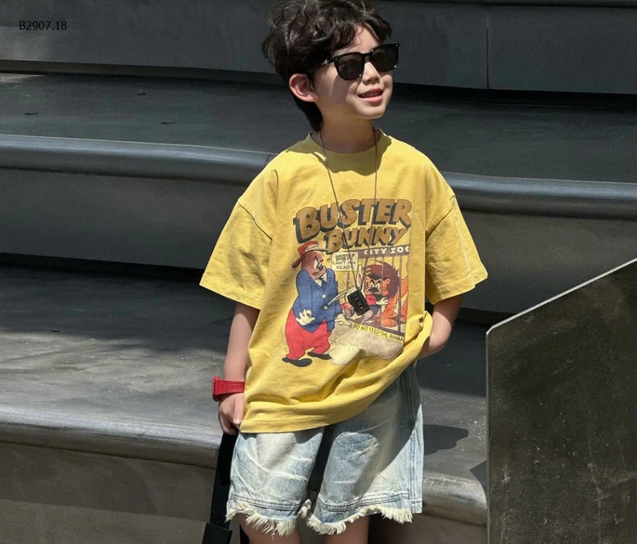 ÁO THUN VÀNG IN GẤU-Sỉ giá sz 100-140: 125k  sz 15-160: 134k 