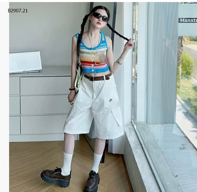 SÉT ÁO LEN SẮC MÀU ĐI BIỂN -Sỉ giá áo: 165k  quần: 179k 