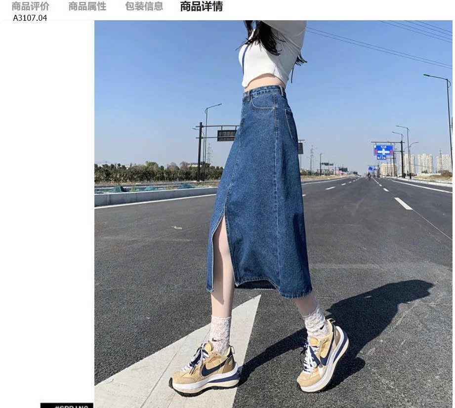 CHÂN VÁY DÁNG DÀI XẺ TÀ NỮ - sỉ 150k