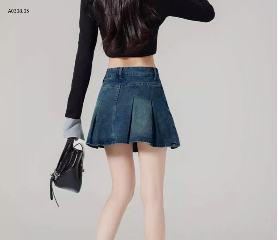 CHÂN VÁY JEAN XẾP LY CHO NỮ- sỉ 162k